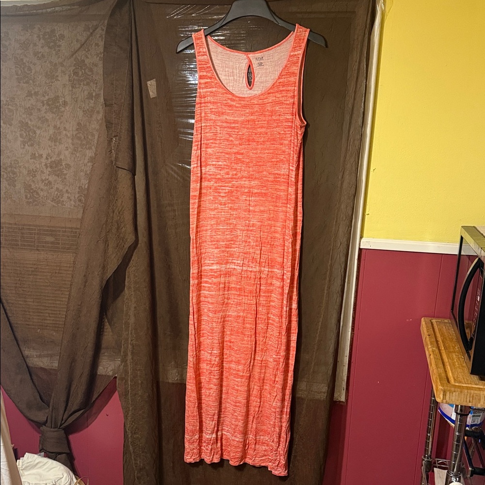 a.n.a Sleeveless Orange Maxi Dress
